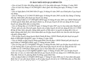 Quyết định 7119/QĐ-UBND phê duyệt Đồ án quy hoạch chi tiết xây dựng đô thị tỷ lệ 1/2000 khu dân cư phía bắc Tỉnh Lộ 10  phường Bình Trị đông