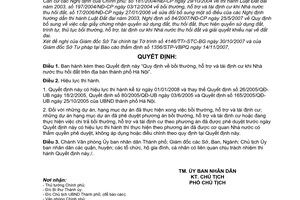 Quyết định 137/2007/QĐ-UBND Quy định bồi thường, hỗ trợ tái định cư Nhà nước thu hồi đất thành phố Hà Nội