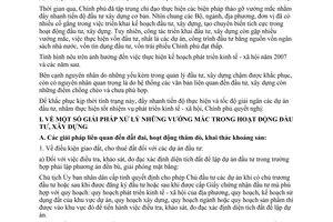 Nghị quyết 59/2007/NQ-CP giải pháp xử lý những vướng mắc trong hoạt động đầu tư xây dựng và cải cách thủ tục hành chính doanh nghiệp
