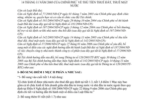 Thông tư 141/2007/TT-BTC thu tiền thuê đất thuê mặt nước sửa đổi 120/2005/TT-BTC