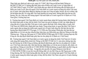 Công văn 17479/BTC-TCHQ  hướng dẫn làm thủ tục tài sản duy chuyển của Việt Kiều hồi hương