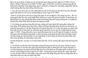 Công văn  17685/BTC-TCHQ  thực hiện Luật quản lý thuế