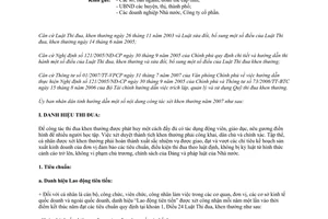 Công văn 4210/UBND-TD hướng dẫn xét khen thưởng tổng kết năm 2007