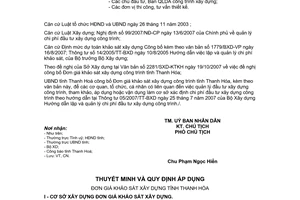 Công văn 5253/UBND-CN công bố Đơn giá khảo sát xây dựng công trình