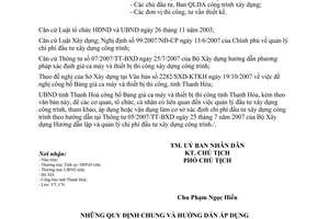 Công văn 5256/UBND-CN công bố Bảng giá ca máy và thiết bị thi công