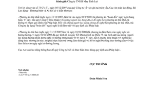 Công văn 357/ATLĐ-CSBHLĐ làm bù theo đề nghị của người lao động