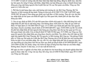 Công văn  6888/TCHQ-GSQL nhập khẩu phế liệu