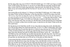 Công văn  126/BXD-KSTK  khảo sát địa chất công trình theo TT 06/2006/TT-BXD