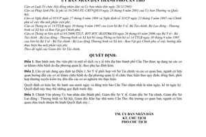 Quyết định 38/2007/QĐ-UBND mức thu viện phí và dịch vụ y tế