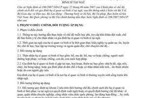 Thông tư liên tịch 181/2007/TTLT-BQP-BTC  chế độ, chính sách đối với gia đình hạ sĩ quan và binh sĩ tại ngũ