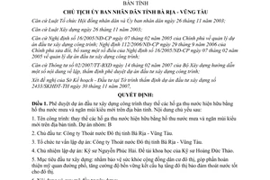 Quyết định 4423/QĐ-UBND năm 2007 thay thế hố ga thu nước bằng hố thu nước mưa Bà Rịa