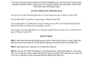 Quyết định 2422/2007/QĐ-UBND trách nhiệm của sở, ban, ngành, địa phương