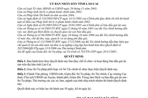 Quyết định 74/2007/QĐ-UBND Quy chế tổ chức hoạt động bán đấu giá tài sản tỉnh Lào Cai