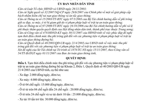 Quyết định 2482/QĐ-UBND tạm thời điều chỉnh mức thu phí trông giữ