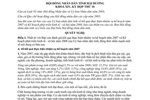 Nghị quyết 74/2007/NQ-HĐND kết quả 2007 kế hoạch phát triển kinh tế xã hội 2008