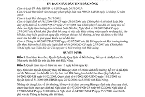Quyết định 23/2007/QĐ-UBND bồi thường hỗ trợ và tái định cư nhà nước thu hồi đất