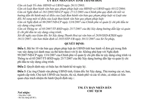 Quyết định 3825/2007/QĐ-UBND bãi bỏ văn bản quy phạm pháp luật tỉnh Thanh Hóa