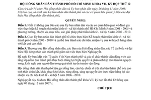 Nghị quyết 23/2007/NQ-HĐND phương hướng, mục tiêu, nhiệm vụ và các giải pháp phát triển kinh tế - xã hội 5 năm 2006 - 2010