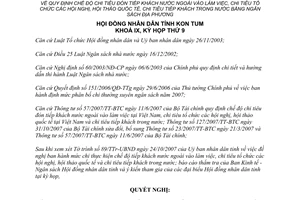 Nghị quyết 30/2007/NQ-HĐND chi tiêu đón tiếp khách nước ngoài tổ chức hội nghị