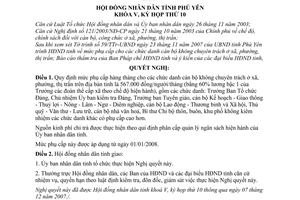 Nghị quyết 88/2007/NQ-HĐND mức phụ cấp cho cán bộ không chuyên trách ở xã