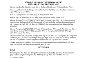 Nghị quyết 20/2007/NQ-HĐND chế độ định mức chi tiêu tài chính phục vụ hoạt động