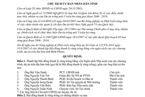 Quyết định 2494/QĐ-UBND năm 2007 thành lập Hội đồng thanh lý rừng trồng