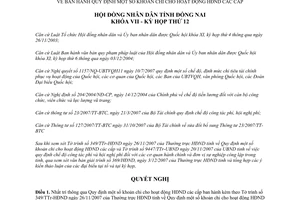 Nghị quyết 103/2007/NQ-HĐND khoản chi cho hoạt động Hội đồng nhân dân các cấp Đồng Nai