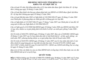 Nghị quyết 94/2007/NQ-HĐND về thực hiện nhiệm vụ kinh tế xã hội quốc phòng