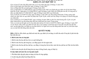 Nghị quyết 80/2007/NQ-HĐND bãi bỏ, điều chỉnh, quy định mới mức thu