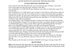 Quyết định 2312/2007/QĐ-UBND phân cấp quản lý nhà nước