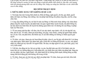 Quy định 115-QĐ/TW những điều đảng viên không được làm