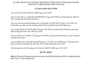 Quyết định 49/2007/QĐ-UBND phê duyệt Chương trình phát triển nhà ở tỉnh Đắk Lắk