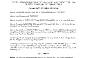 Quyết định 4316/QĐ 2007 quy hoạch chung xây dựng tỉ lệ 1/5000 UBND Đồng Nai