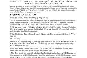 Thông tư liên tịch 14/2007/TTLT-BYT-BTC thực hiện bảo hiểm y tế tự nguyện