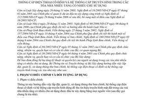 Thông tư liên tịch 01/2007/TTLT-BTTTT-BXD hướng dẫn lắp đặt, quản lý, sử dụng thùng thư bưu chính, hệ thống cáp điện thoại cố định và cáp truyền hình