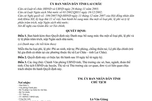 Quyết định 29/2007/QĐ-UBND bổ sung mức thu phí, lệ phí tỷ lệ phần trăm trích,