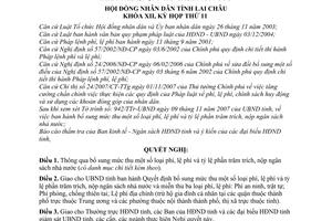 Nghị quyết 109/2007/NQ-HĐND bổ sung mức thu phí, lệ phí