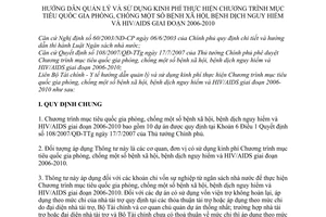 Thông tư liên tịch 147/2007/TTLT-BTC-BYT hướng dẫn quản lý và sử dụng kinh phí thực hiện chương trình phòng, chống bệnh xã hội,HIV/AIDS 2006-2010