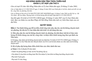 Nghị quyết 9m/2007/NQ-HĐND tăng mức phụ cấp cho cán bộ không chuyên trách