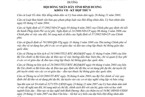 Nghị quyết 35/2007/NQ-HĐND7 sửa đổi chính sách cán bộ giáo viên học sinh Bình Dương