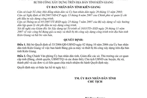 Quyết định 2579/QĐ-UBND bãi bỏ Quyết định 33/2006/QĐ-UBND