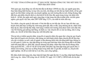 Chỉ thị 26/2007/CT-UBND tăng cường quản lý nhà nước thu hút đầu tư Long An