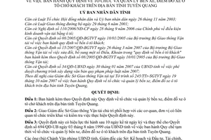 Quyết định 40/2007/QĐ-UBND quy định tổ chức quản lý bến xe, điểm đỗ xe ô tô chở khách tỉnh Tuyên Quang