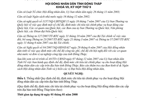 Nghị quyết 101/2007/NQ-HĐND.K7 định mức chi tiêu phục vụ hoạt động Hội đồng nhân dân