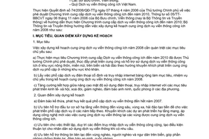 Hướng dẫn 1369/BTTTT-KHTC xây dựng kế hoạch cung ứng dịch vụ viễn thông công ích năm 2008
