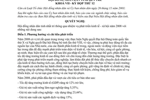 Nghị quyết 17/2007/NQ-HĐND nhiệm vụ phát triển kinh tế xã hội năm 2008 tỉnh Bến Tre