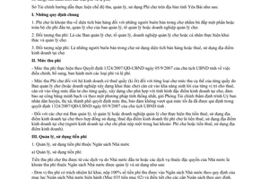 Hướng dẫn 1322/HD-STC 2007 chế độ thu quản lý sử dụng Phí chợ Yên Bái