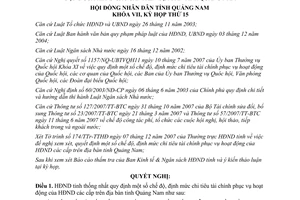 Nghị quyết 99/2007/NQ-HĐND chi hoạt động Hội đồng nhân dân Quảng Nam