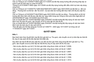 Quyết định 51/2007/QĐ-UBND bộ đơn giá dịch vụ thu gom, vận chuyển xử lý chôn lấp rác thải đô thị duy trì cây xanh