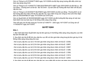 Quyết định 53/2007/QĐ-UBND bộ đơn giá duy trì hệ thống chiếu sáng công cộng khu vực trên địa bàn tỉnh  Đắk Lắk